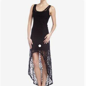 Madigan High Low Lace Maxi Dress with Black Liner Size M